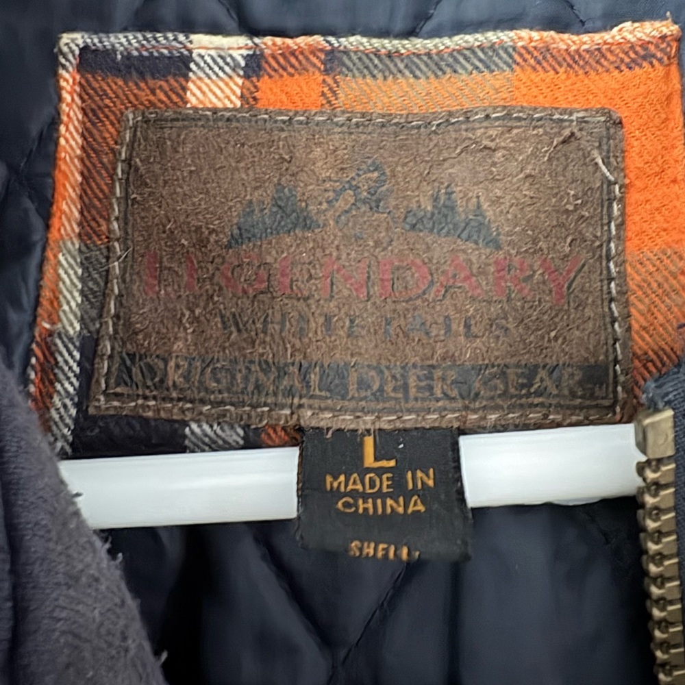 Legendary Whitetails Chore Jacket Men Quilted Hood Flannel Shacket Large - Picture 3 of 8